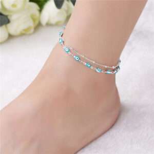 Evil Eye Series Anklet Foot Jewelry, front view