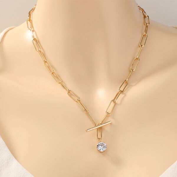 T-Buckle Fashion Necklace Pendant - Trendy and Chic Jewelry Accessory