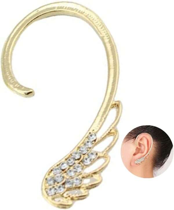 Feather Earring - Natural and Edgy Design with Left Ear Cuff Clip