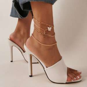Double Layer Anklet: Captivating 4-Letter Multi-Layer Designs
