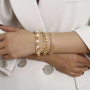 3 Pcs/Sets Women Bracelet Pearl Adjustable Chain Bracelet Online