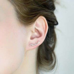 Customized Letter Stud Earrings - Personalized Initial Jewelry