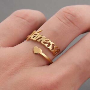 Personalized Name Ring Titanium Steel Ring