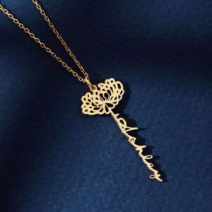 Personalized Name Necklace Gold for Women