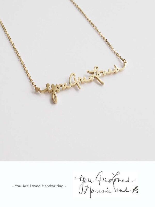 Personalized Signature English Alphabet Necklace - Custom Name Jewelry