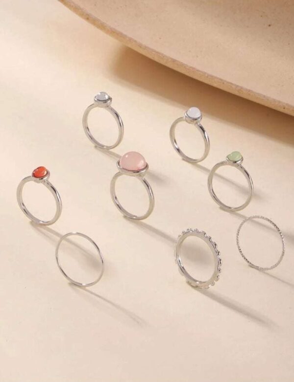 8 Pc Ring Set Collection - Fashionable Rings for Every Occasion