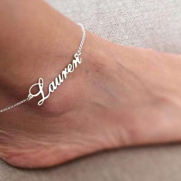 Personalized Steel Jewelry Personalized Anklet  for Her | Add a Custom Touch to Her Style