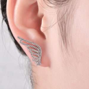 Silver Angel Wings Stud Earrings - Shop Stud Earrings Online