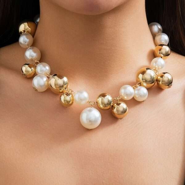 Handmade Round Bead Imitation Pearl Necklaces Ireland