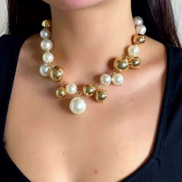 Handmade Round Bead Imitation Pearl Necklaces Ireland