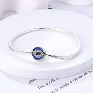 Protective Guardian Silver Evil Eye Bracelet